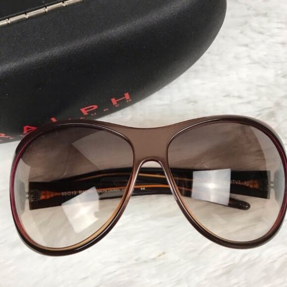 RALPH LAUREN Sunglasses Oversized Tortoiseshell 7569S/0TV7 Gradient Lens Women's - Picture 2 of 8